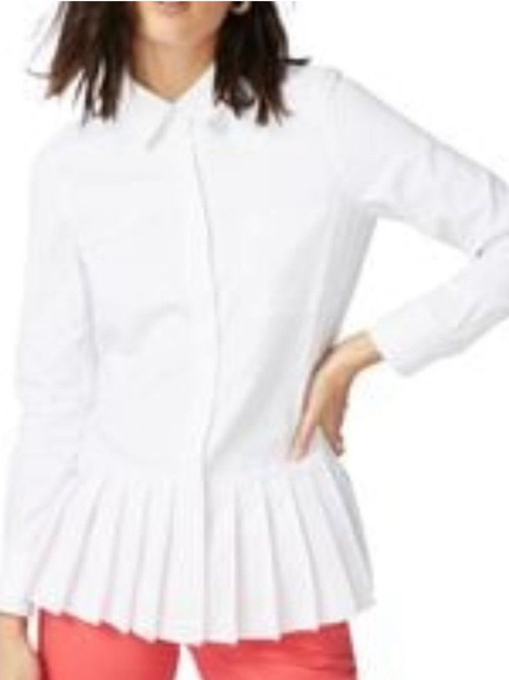 NWT COURT & ROWE Blouse City Explorer in Ultra White Oversized Size XSmall